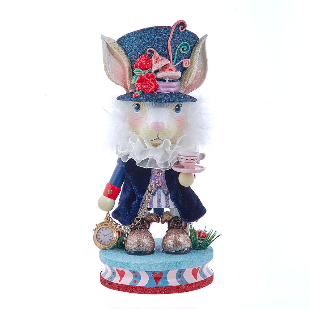 Kurt Adler 12-Inch Hollywood Nutcrackers White Rabbit Nutcracker HA0762